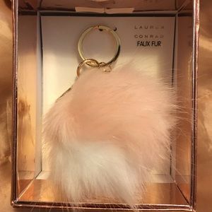 Lauren Conrad Faux Fur Pom Keychain